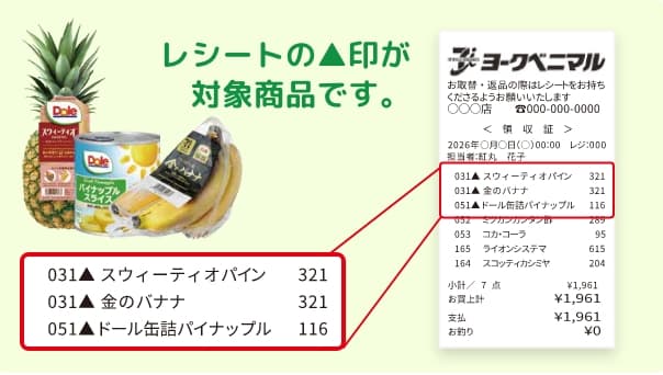 対象商品を購入